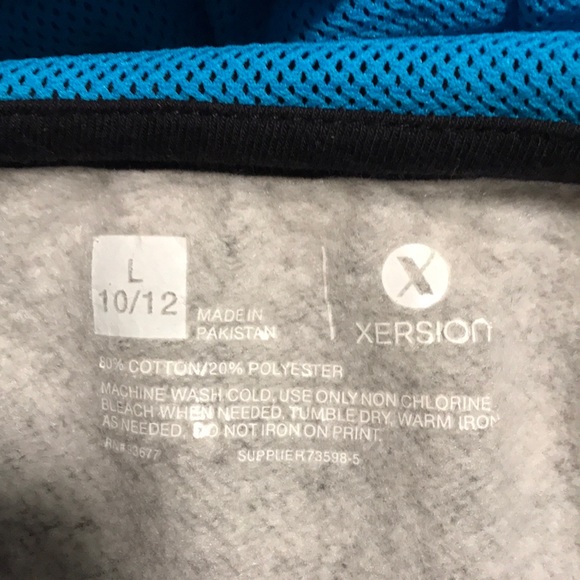 Boys gray black hoodie Xersion L 10/12 - Picture 4 of 5